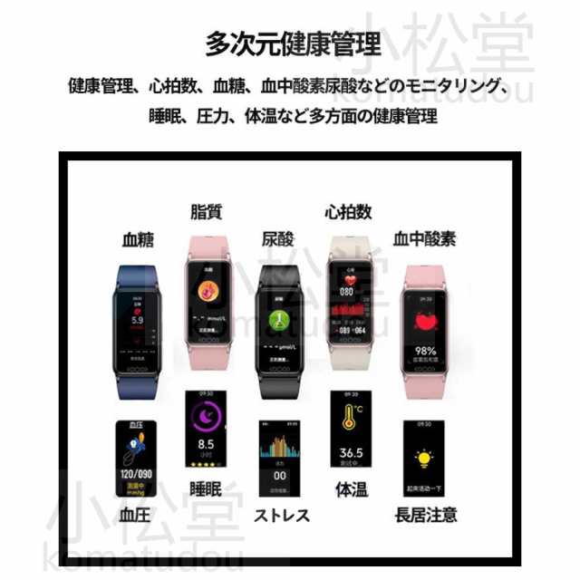 スマートウォッチ 血糖値 日本製センサー 尿酸値 血圧測定 血中酸素 脂質 体温監視 心拍数 活動量計 歩数計 睡眠測定 IP68防水 iPhone  An｜au PAY マーケット